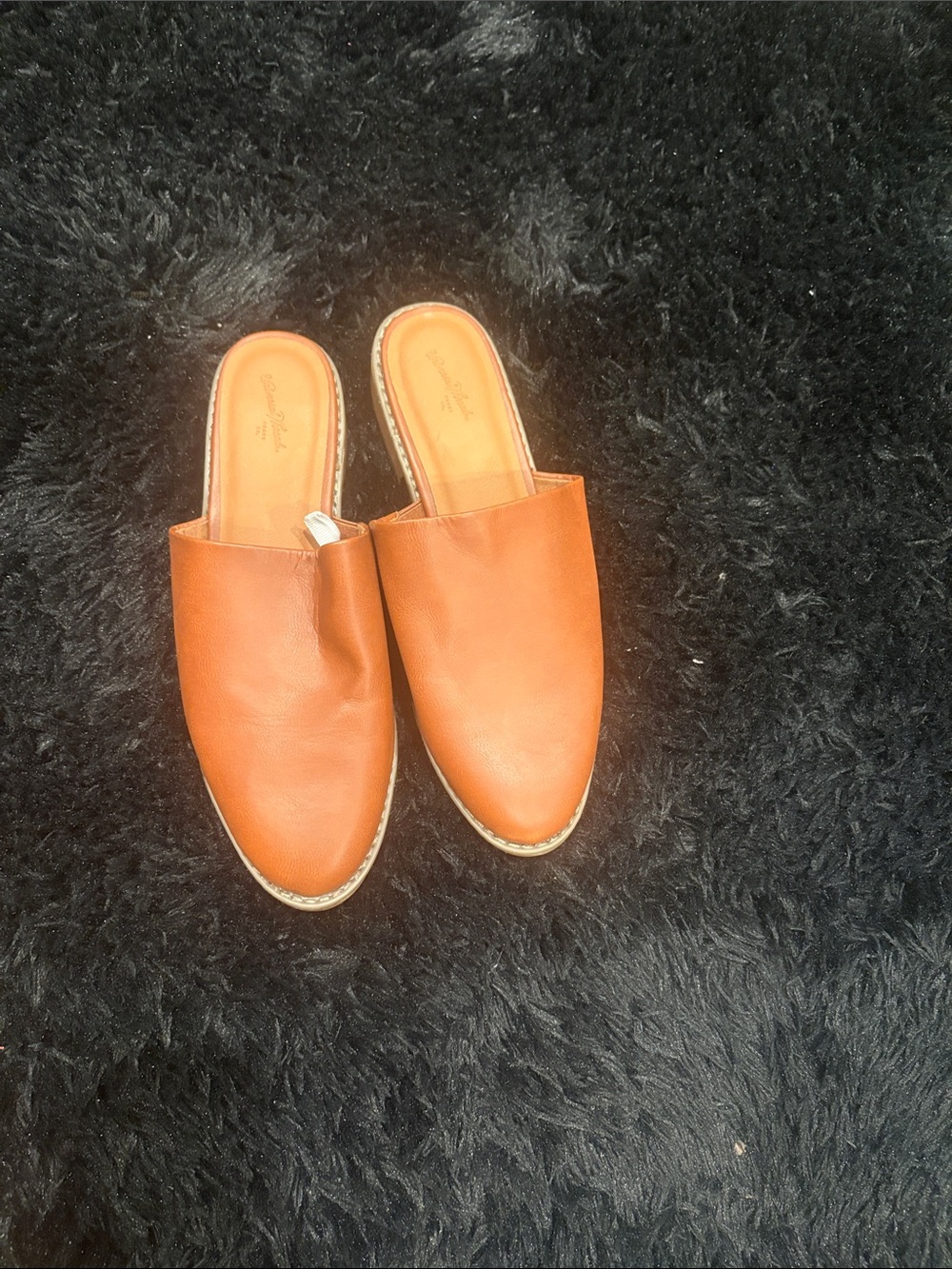 Universal Thread Women's Cognac Slip-On Mules